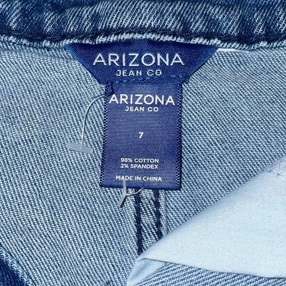 Arizona Denim Mini Skirt Asymmetrical Hemline Retro Y2K Look Woman's Size 7 - Picture 4 of 4